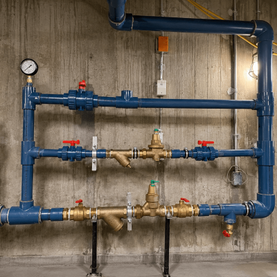 a_wide_well_lit_industrial_mechanical_room_or_uti a_wide_well_lit_industrial_mechanical_room_or_uti